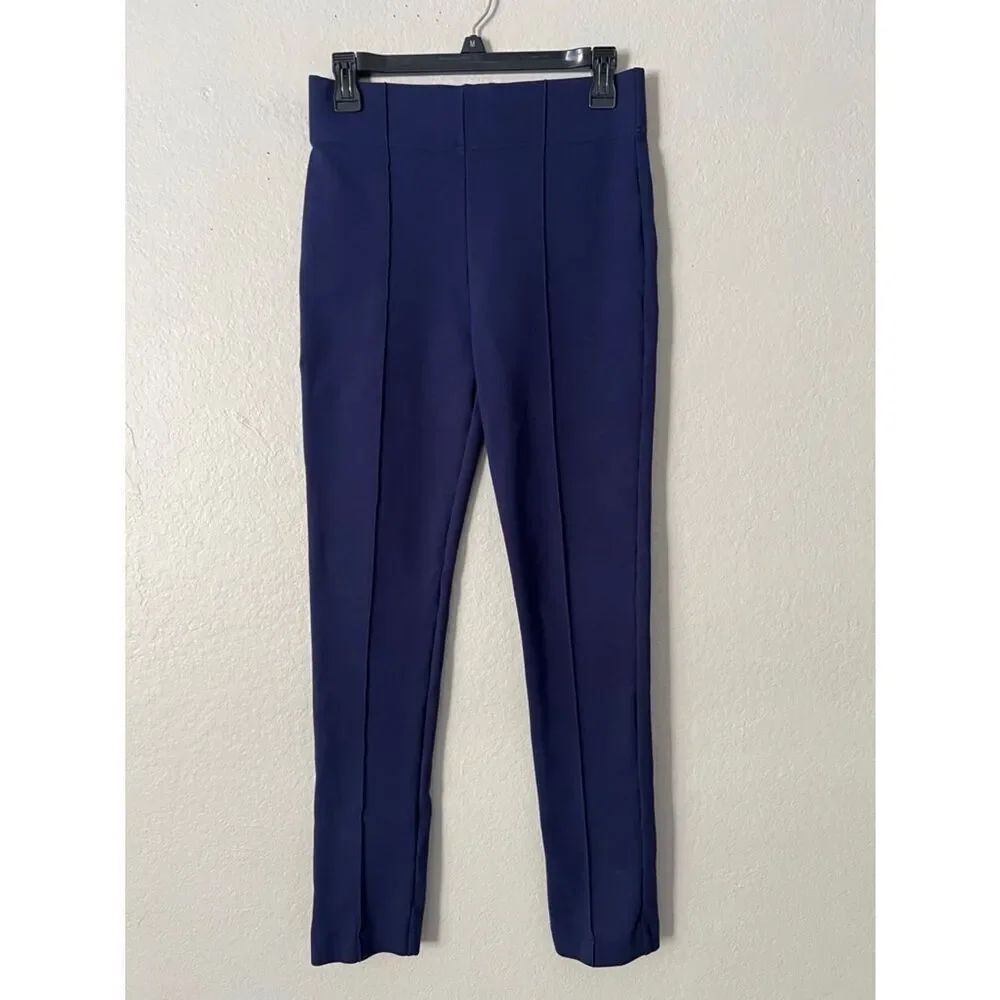 Like New! Neiman Marcus Women's Navy Ponte Slim Ankle Pull on Pants Navy Size 6